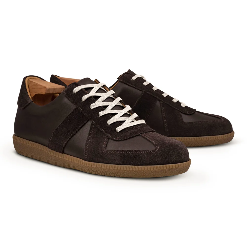 Premium Suede Calfskin Low-Top Rubber Sole Sneakers