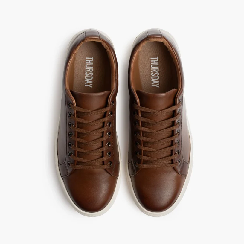 Men's Premier Low Top In Brown 'Hickory' Leather