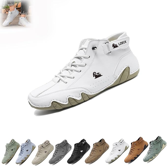 Italian Handmade High Boots, Beck Shoes Men Waterproof, Leather Casual Sneakers Non-Slip Breathable Beck Shoes for Men, Beck Italian Shoes for Men