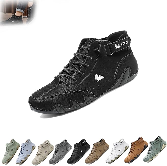 Italian Handmade High Boots, Beck Shoes Men Waterproof, Leather Casual Sneakers Non-Slip Breathable Beck Shoes for Men, Beck Italian Shoes for Men