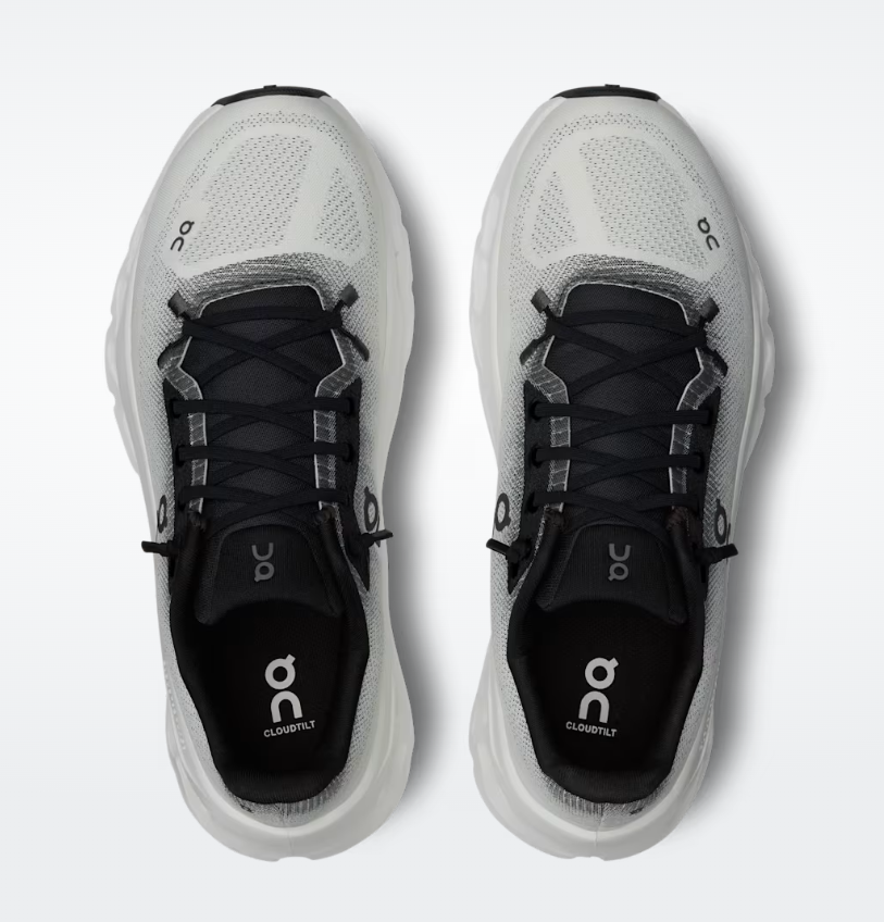 Black White Cushion Tech Lightweight Running Sneakers