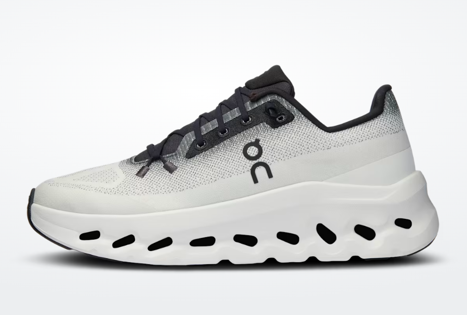 Black White Cushion Tech Lightweight Running Sneakers