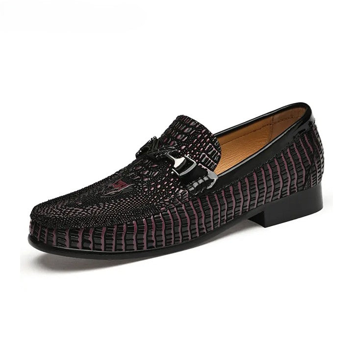 Crocodile Print Business Elevating Shoes