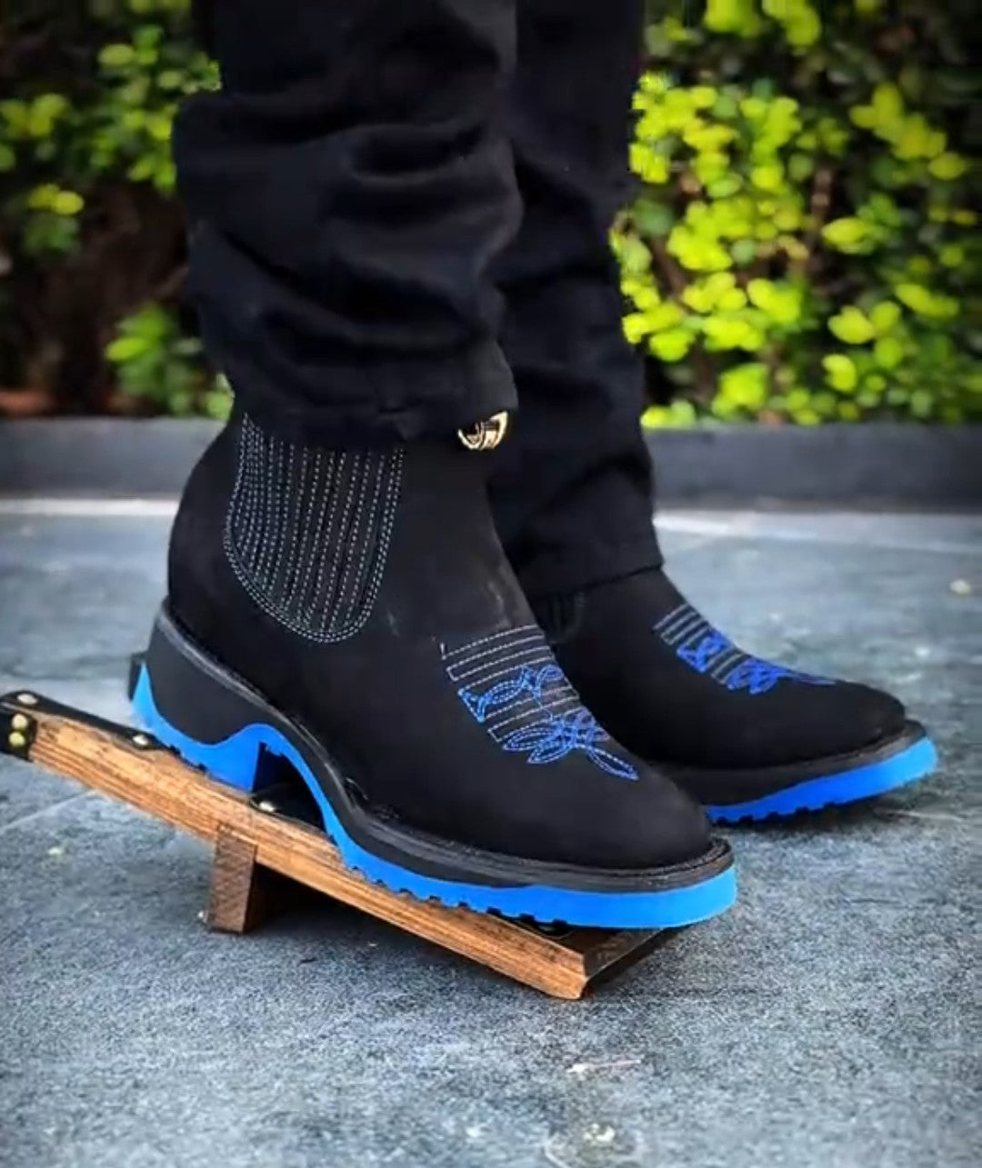 Men‘s western blue boots