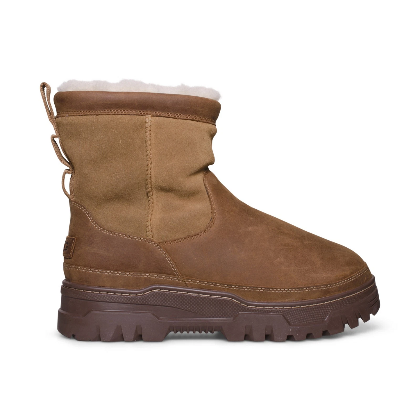 Chestnut leather men's boots