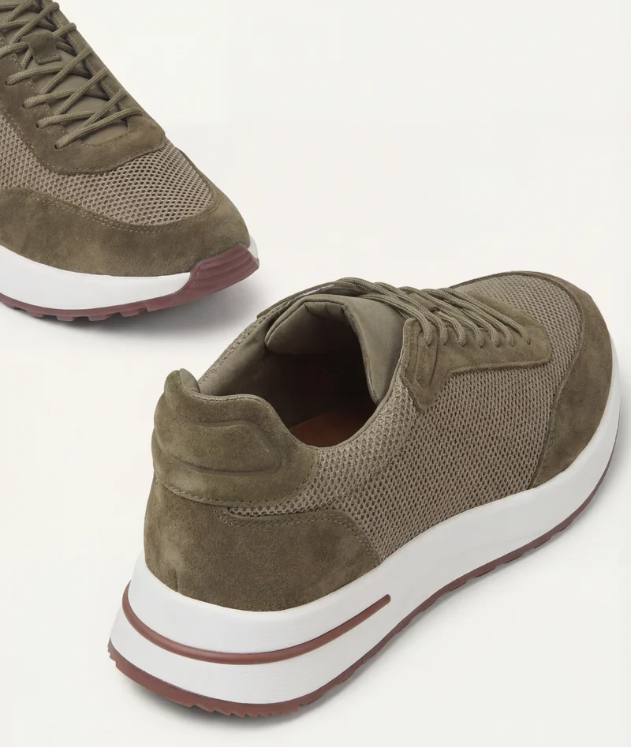 Rivaro Olive Green Suede Sneakers