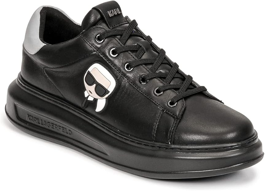 Soft leather blue men's sneakers