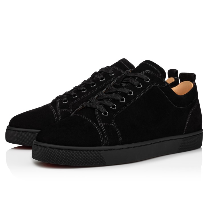 Men's Black Suede Low-Top Sneakers