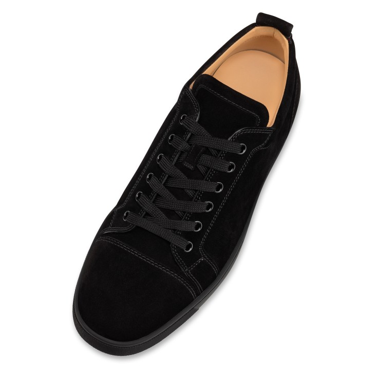 Men's Black Suede Low-Top Sneakers