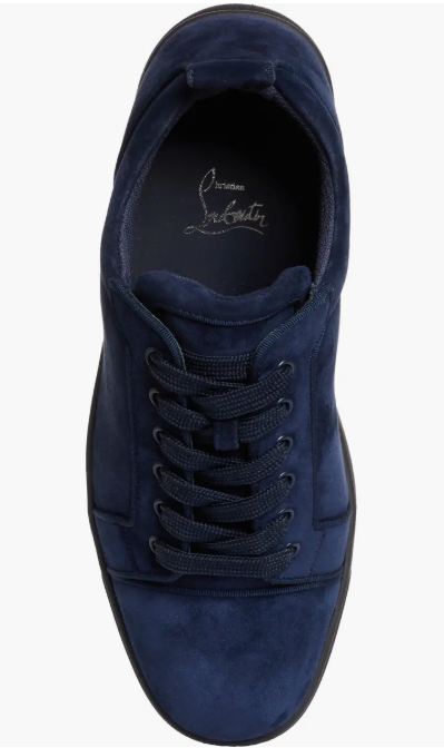 Men's Black Suede Low-Top Sneakers