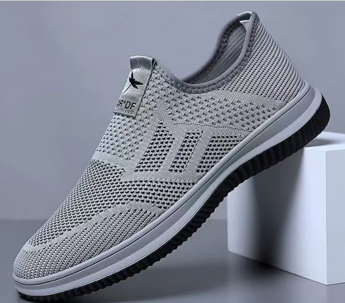 Mens Slip On Straw Walking Sneakers