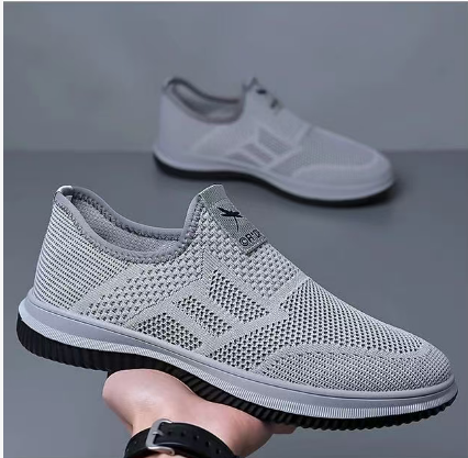 Mens Slip On Straw Walking Sneakers
