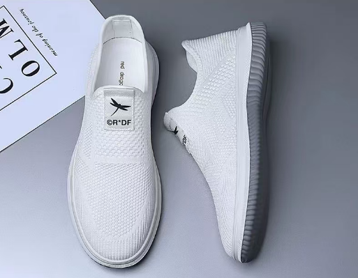 Mens Slip On Straw Walking Sneakers