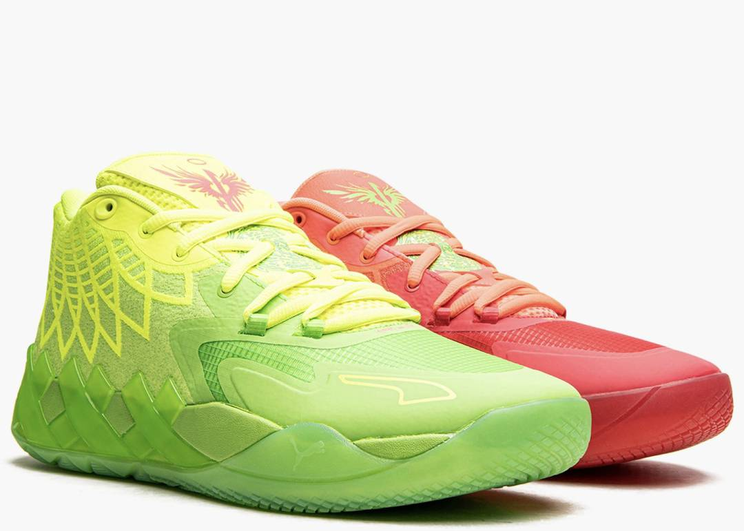Mismatched Cartoon Basketball Sneakers