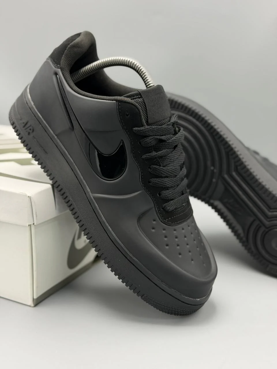 Triple Black Foamposite Pro Cup Sneakers