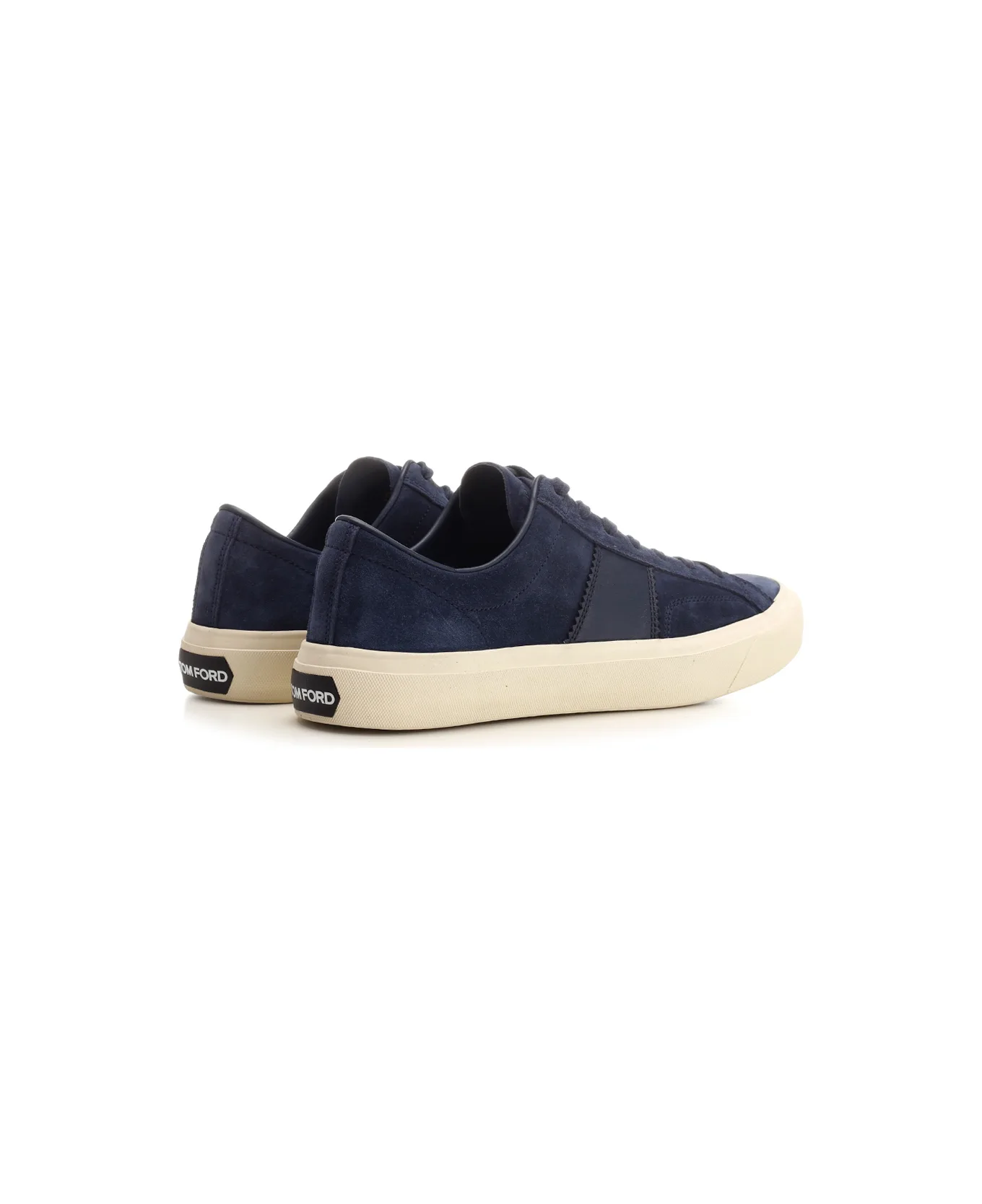 Blue Suede Low-Top Sneakers