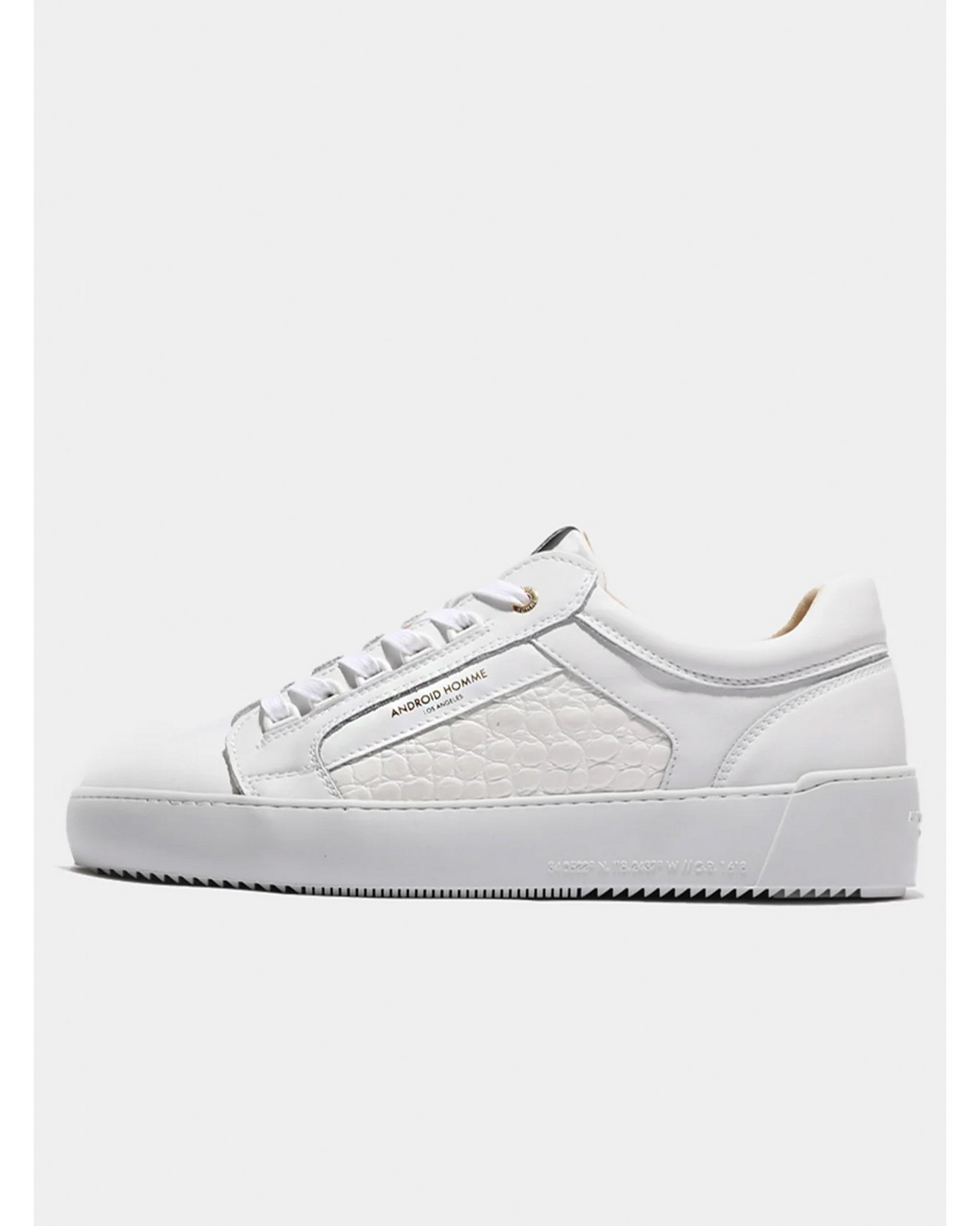 Mens Venice Patent Croc Trainers White