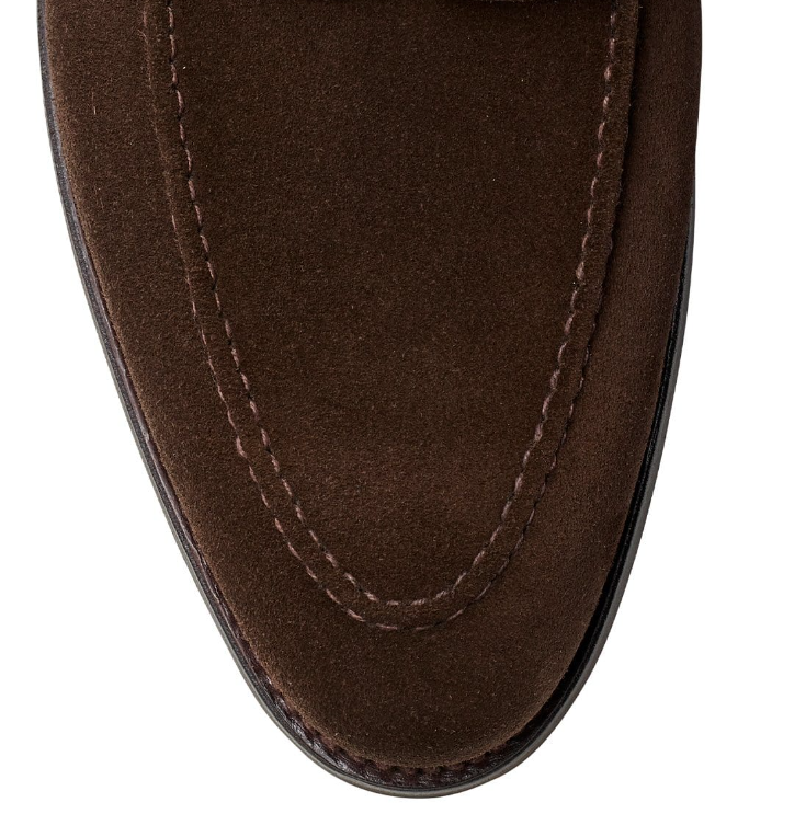 Water-Repellent Suede Penny Loafers