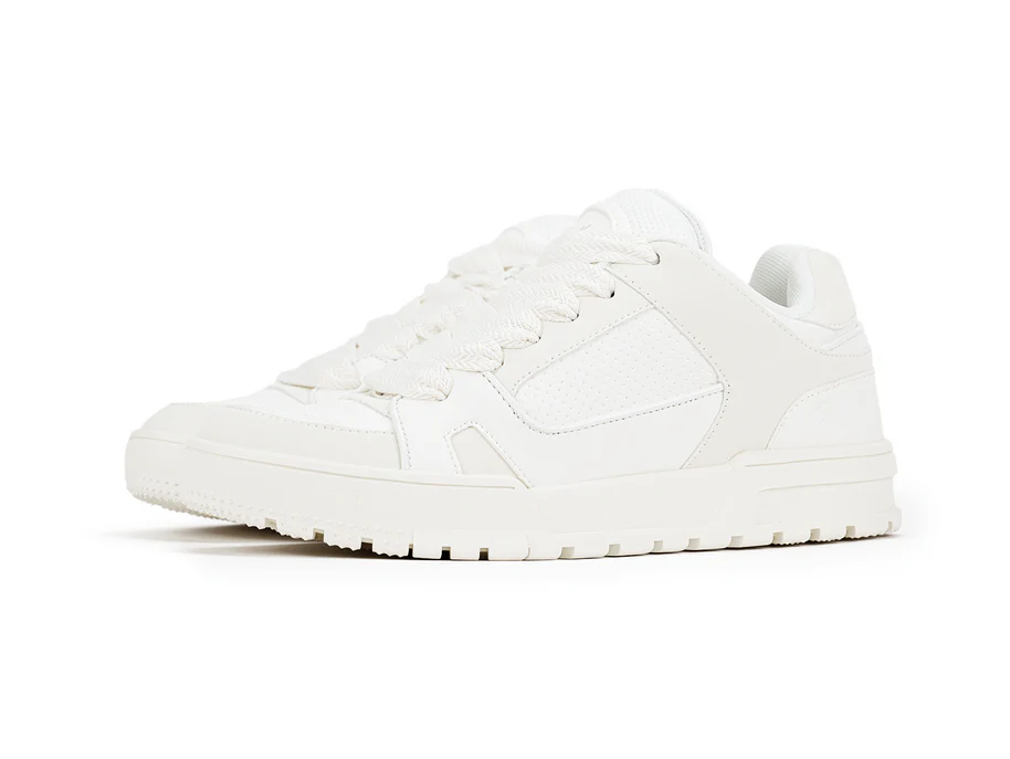 Chunky Sole White Fashion Sneakers