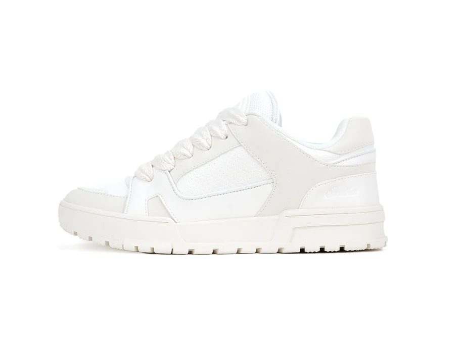 Chunky Sole White Fashion Sneakers