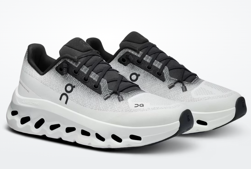 Black White Cushion Tech Lightweight Running Sneakers
