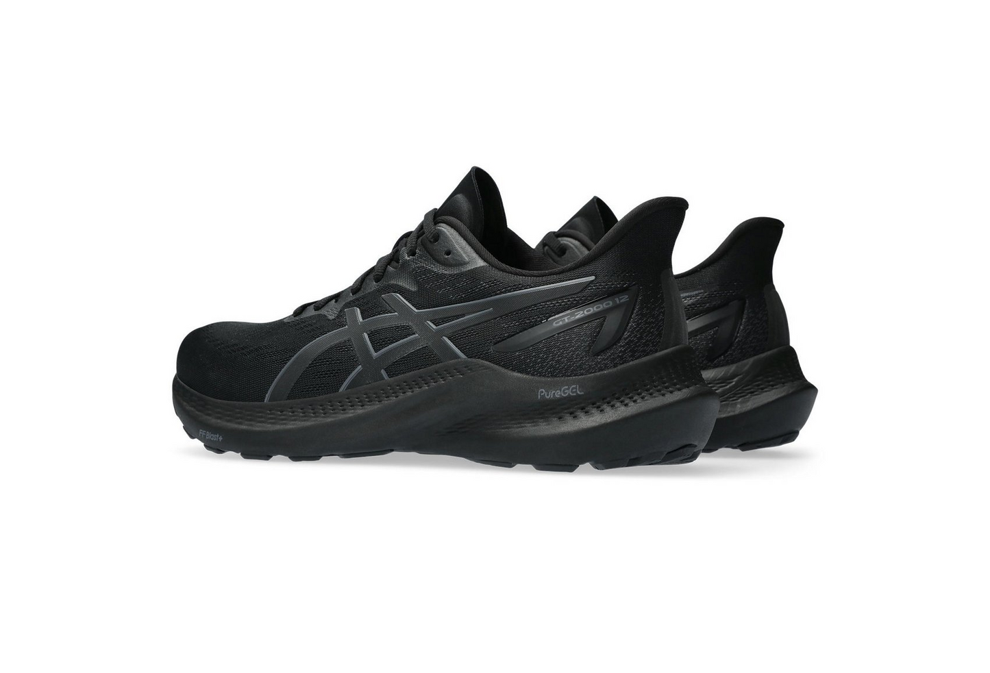 Men's Wide-Last All-Black Support Running Shoes