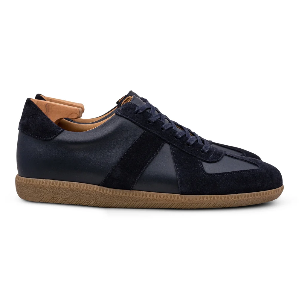 Premium Suede Calfskin Low-Top Rubber Sole Sneakers