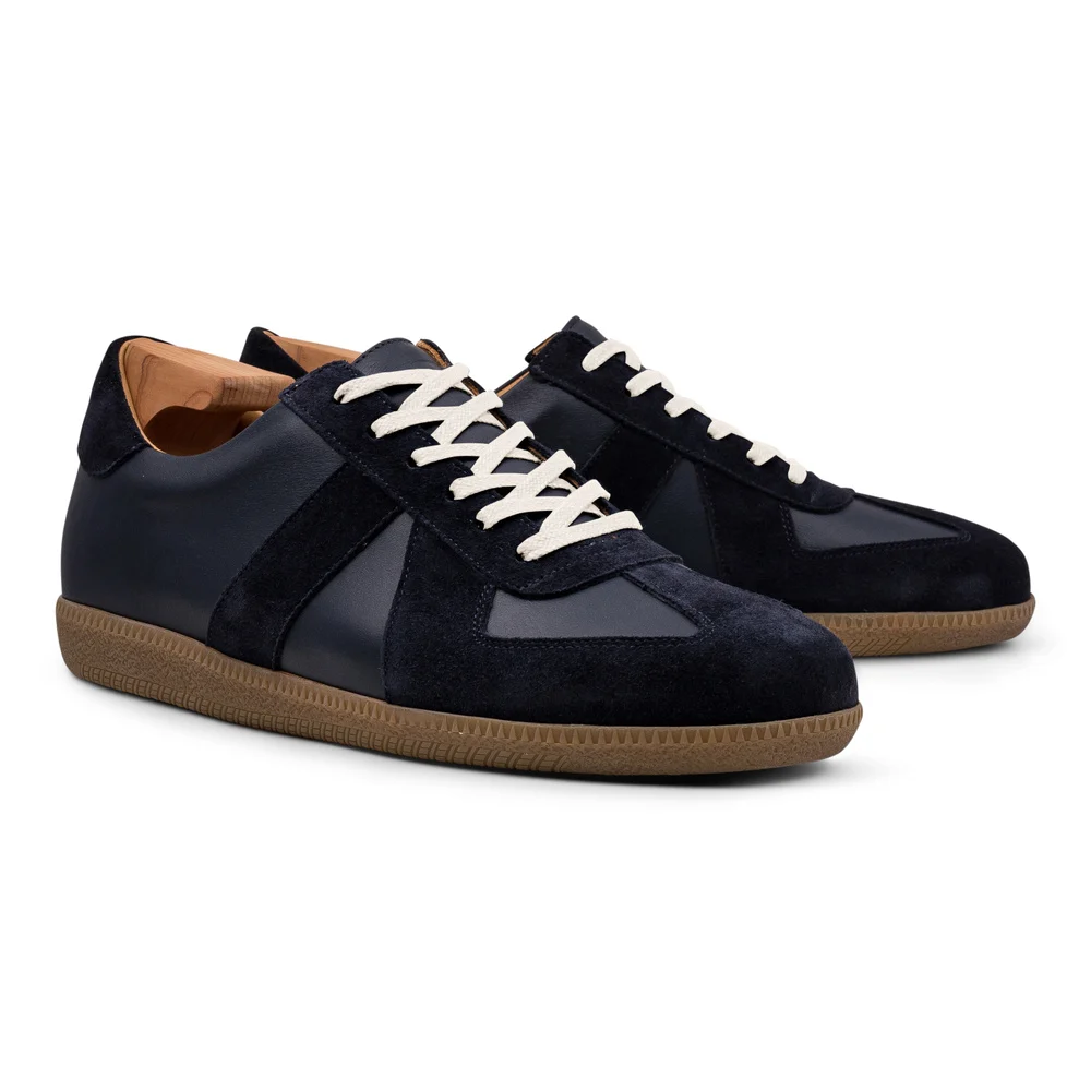 Premium Suede Calfskin Low-Top Rubber Sole Sneakers