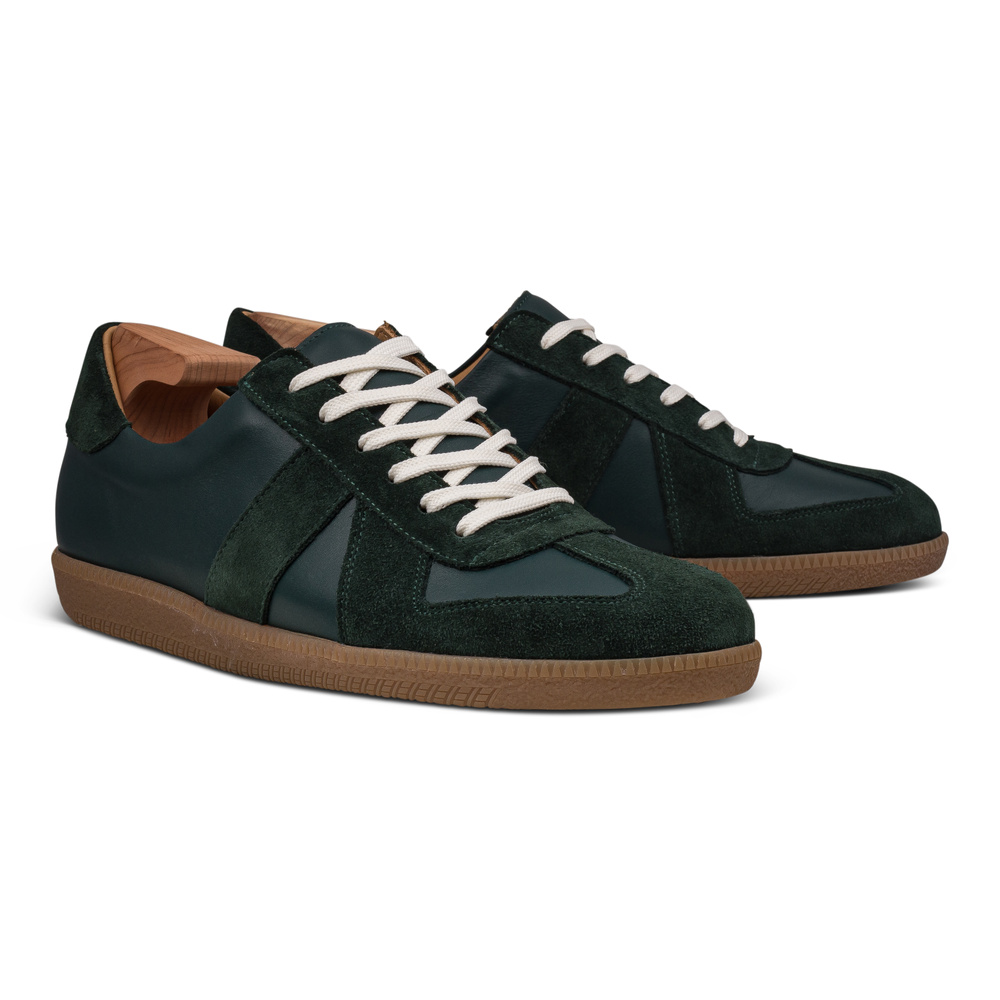 Premium Suede Calfskin Low-Top Rubber Sole Sneakers