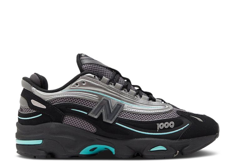Black Teal Retro Lightweight Comfort Shoes