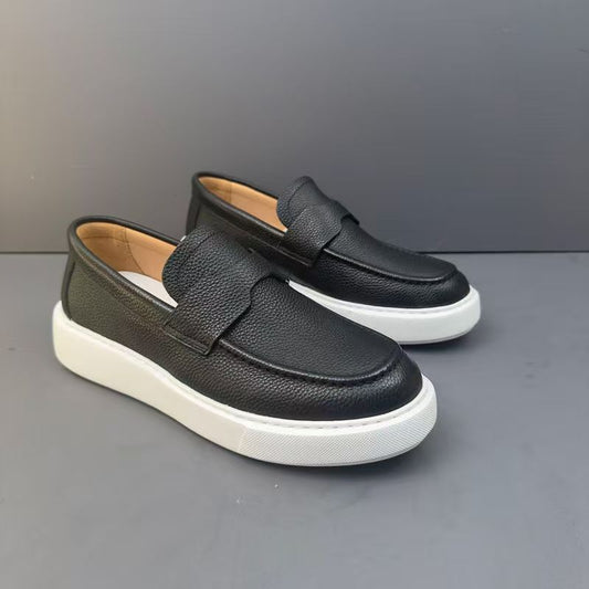 Retro Genuine Leather Men's Casual Loafers