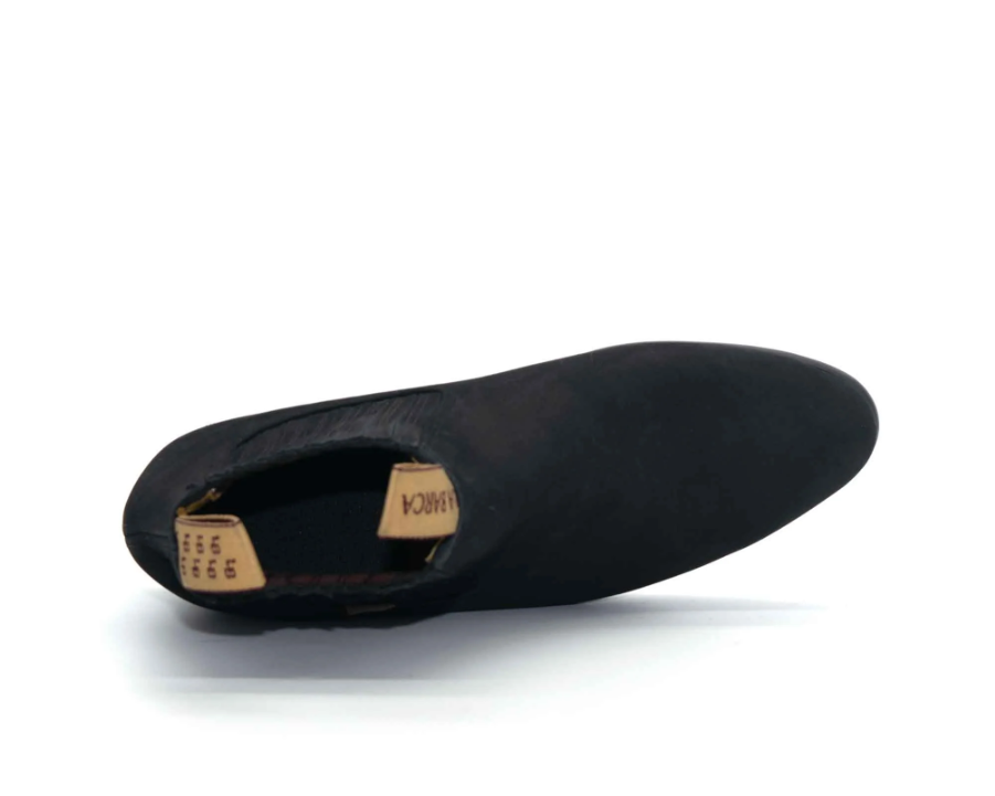 BOTINES CHARRROS LA BARCA PASO DE MULA NOBUCK BLACK LEATHER BOOT-500