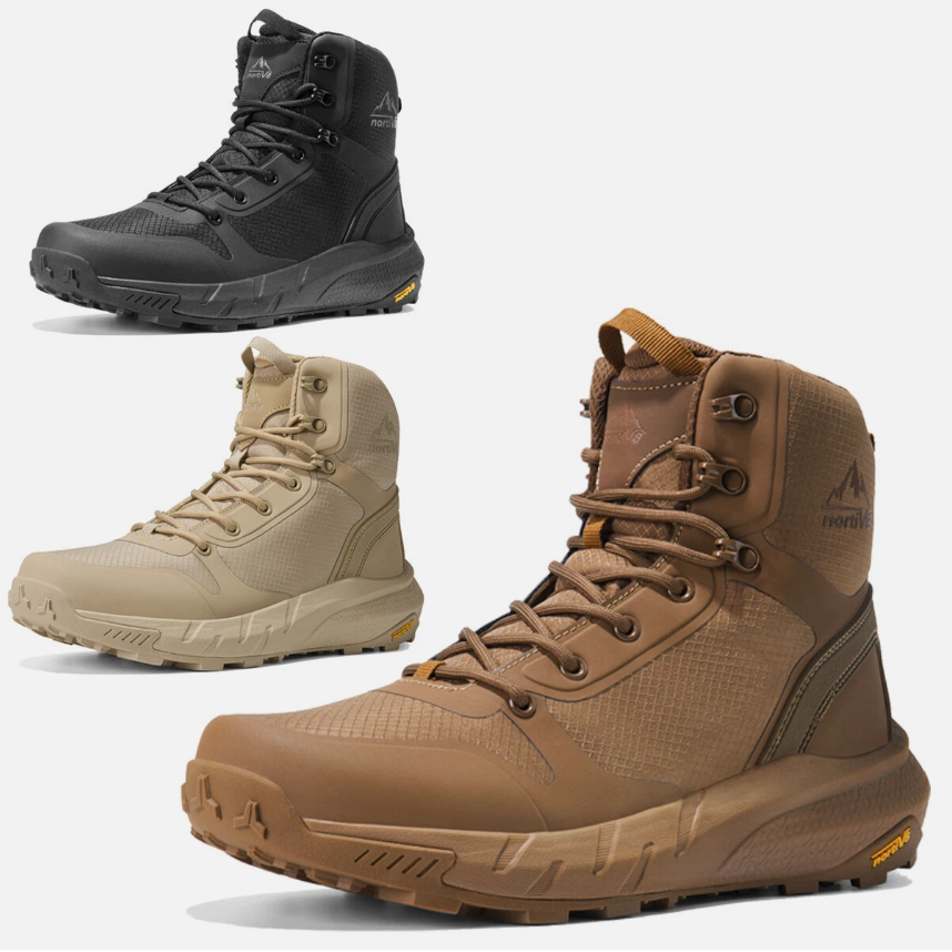 Mens Military Boots Hiking Boots Tactical Boots Side Zipper Motorcycle Boots