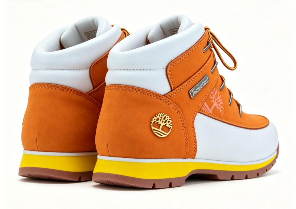 Hiking Boots ‘Brown White’ Lightweight Waterproof Leather Boots Outdoor Sole