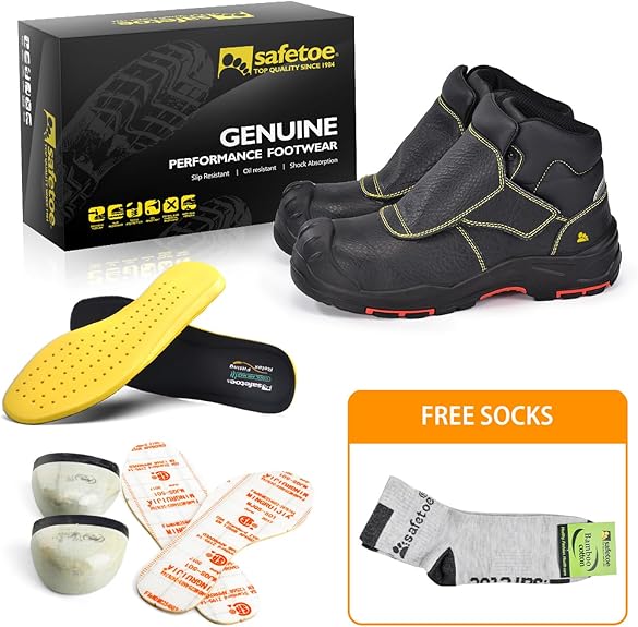 Welding Boots for Men - Composite Toe Safety Boot, Fire and 300 Heat Resistant, Welder Working Footwear