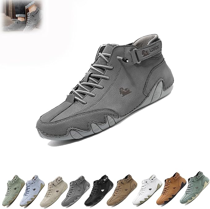 Italian Handmade High Boots, Beck Shoes Men Waterproof, Leather Casual Sneakers Non-Slip Breathable Beck Shoes for Men, Beck Italian Shoes for Men
