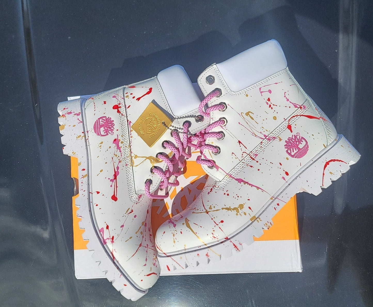 Men's Graffiti Waterproof Platform Boots