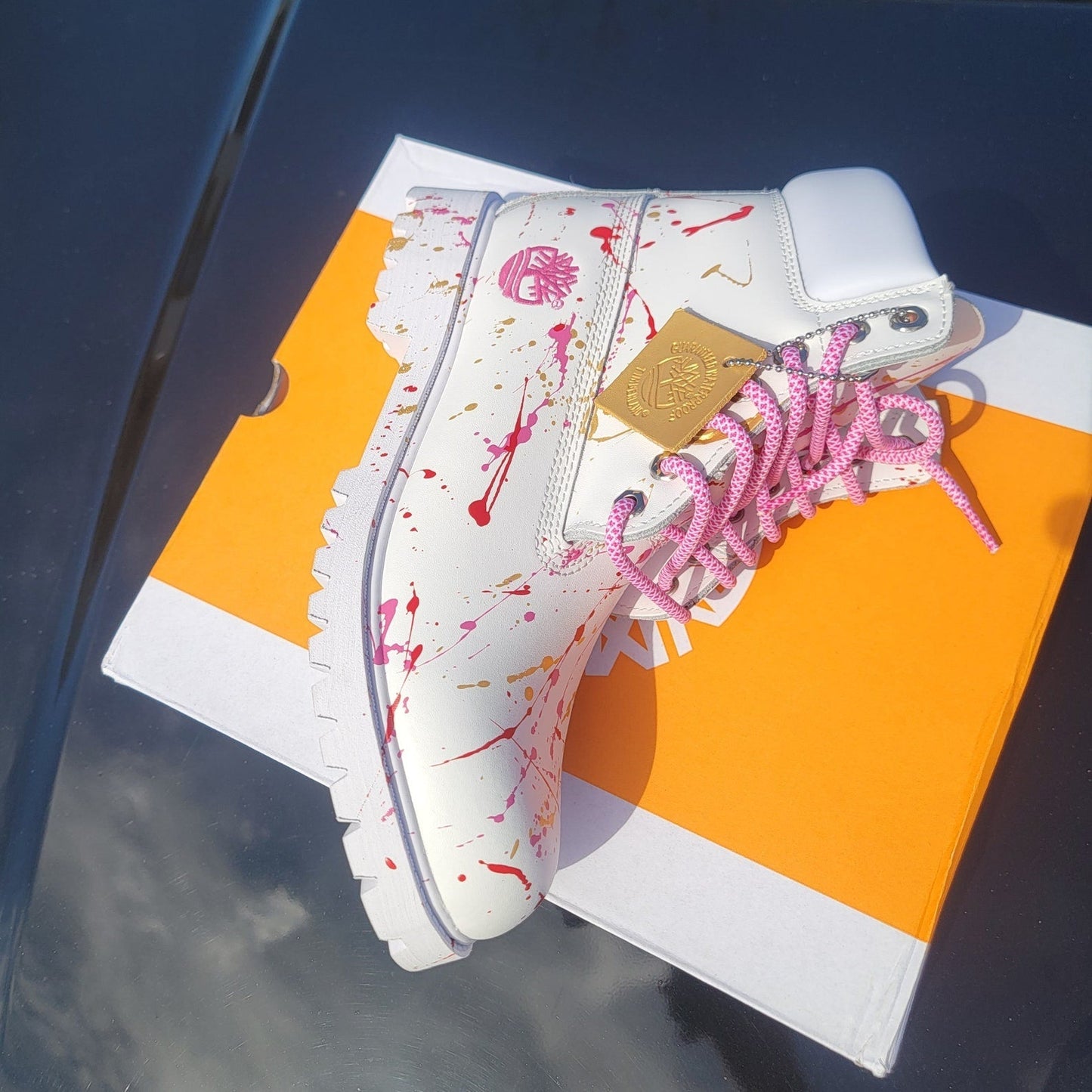 Men's Graffiti Waterproof Platform Boots
