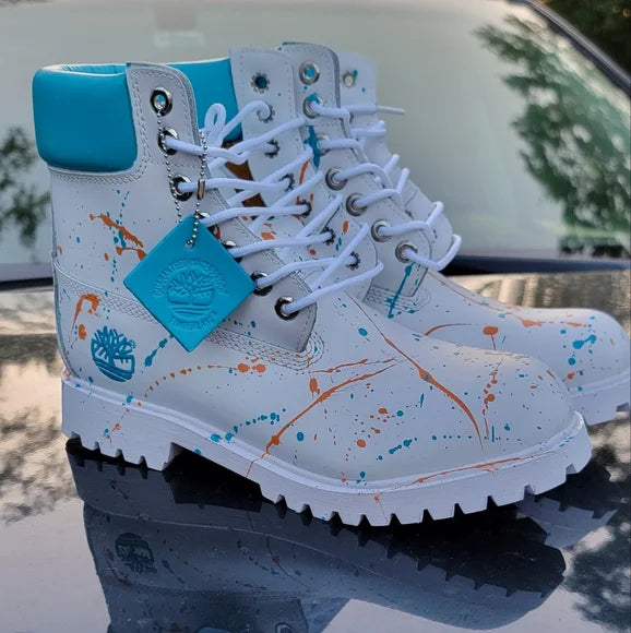 Men's Graffiti Waterproof Platform Boots